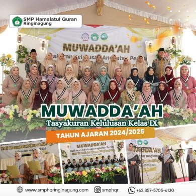 Tasyakuran Kelulusan Perdana SMP Hamalatul Quran Ringinagung